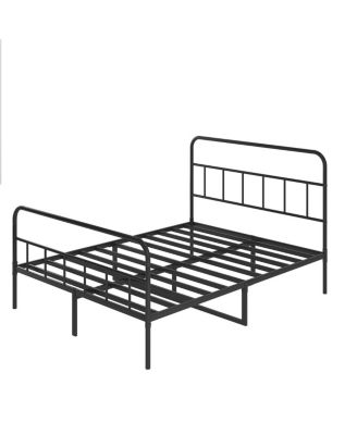 Queen Metal Platform Bed Frame with Headboard