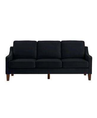 Modern Velvet 3-Seat Sofa with Removable Cushions