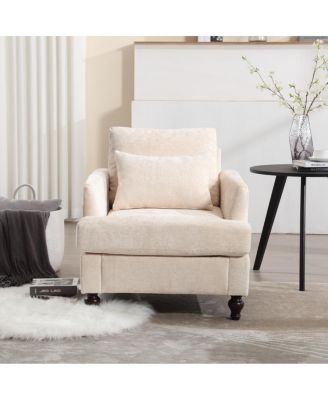 Wood Frame Armchair, Modern Accent Chair Lounge Chair For Living Room