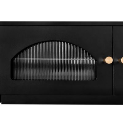 Streamdale Elegant TV Stand for 90" TVs, Glass Doors