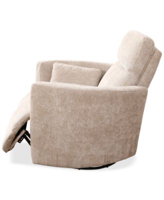 Gardley 38" Fabric Power Swivel Recliner, Created for Macy's