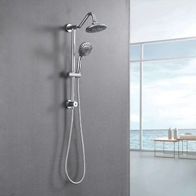 6 Inch Rain Shower Head With Handheld Shower Head Bathroom Rain Shower System