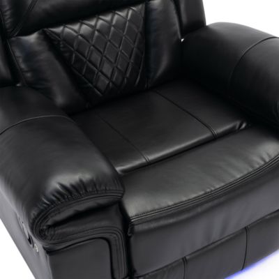 Streamdale Manual Recliner Chair with LED for Home Theater