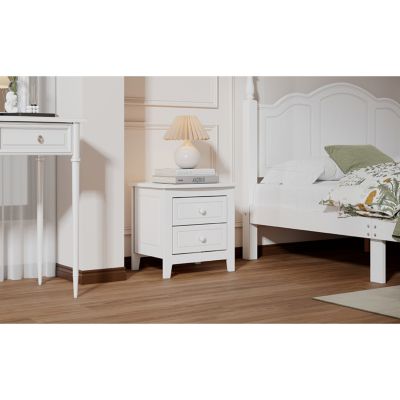 Mid-Century Nightstand with 2 Drawers