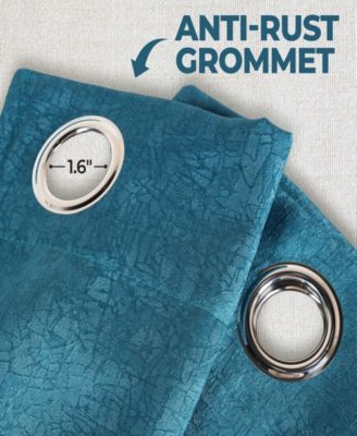Senna Textured Room Darkening Grommet Top Curtain Panels, 52" x 96" (Set of 4)
