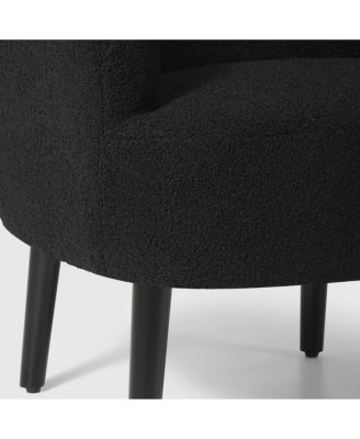 29" Wide Mid Century Modern Club Barrel Accent Armchair