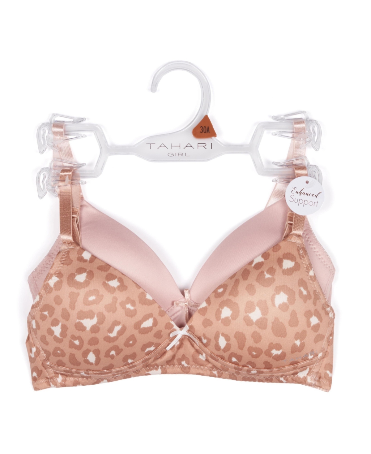 Tahari Girls Multi-Pack Molded Wireless Training Bra - leopard