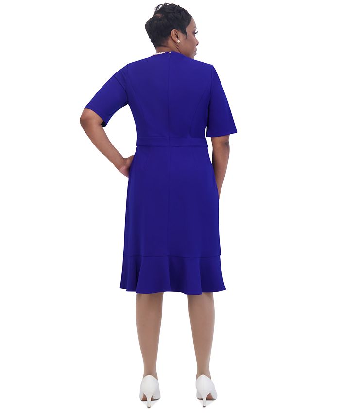 Ivy Lane Frill V-Neck Short Sleeve Ruffle Hem Dress