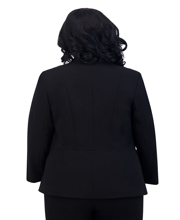 Perfee Leopard Open Front Long Sleeve Jacket