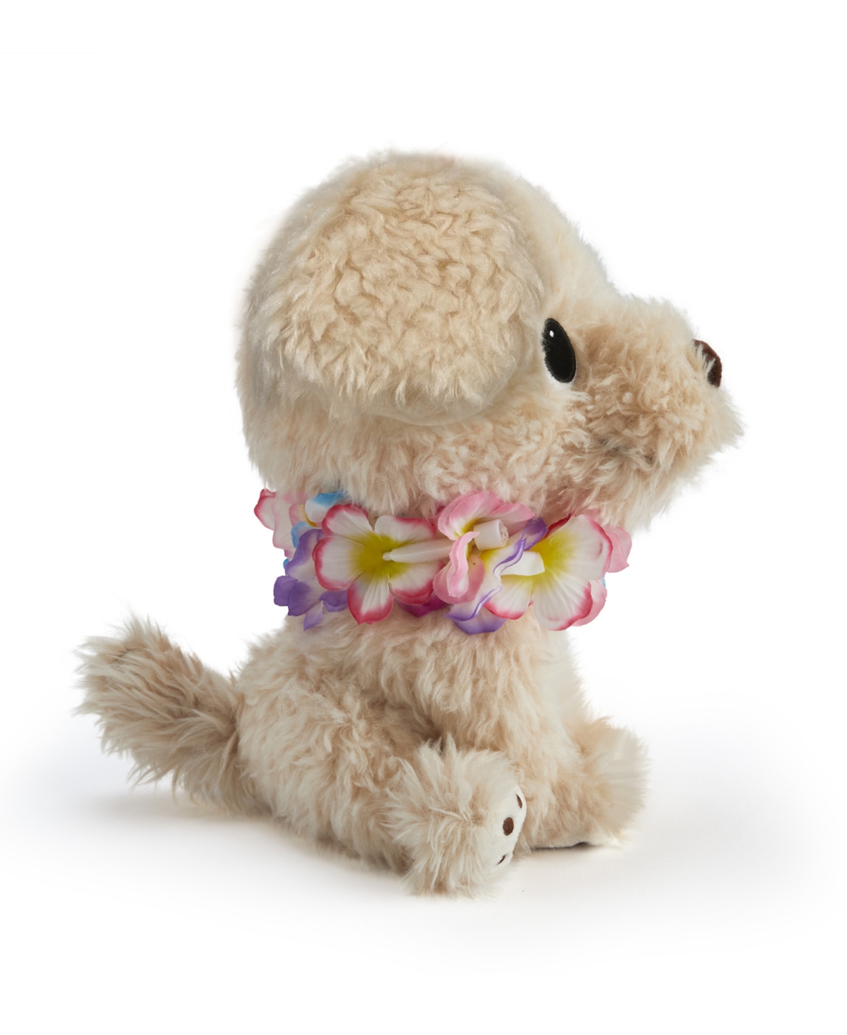 Geoffrey's Toy Box 10" Plush Golden Retriever With Lei, Created For Macy's In Light,pastel Brown