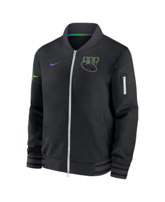 Men's Black Tampa Bay Rays 2024 City Connect Authentic Collection Game Time Full-Zip Bomber Jacket