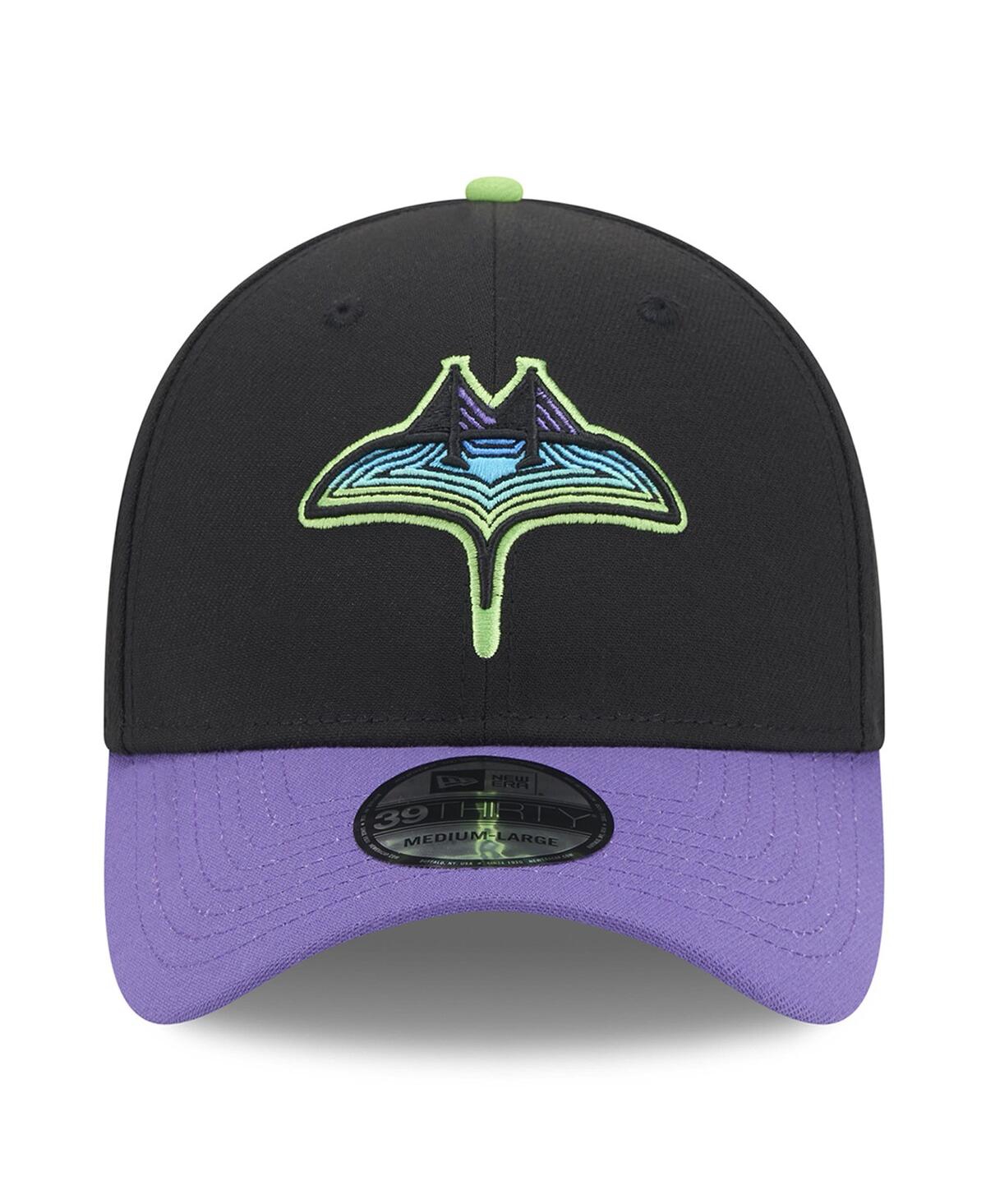 Shop New Era Men's Black Tampa Bay Rays 2024 City Connect 39thirty Flex Fit Hat