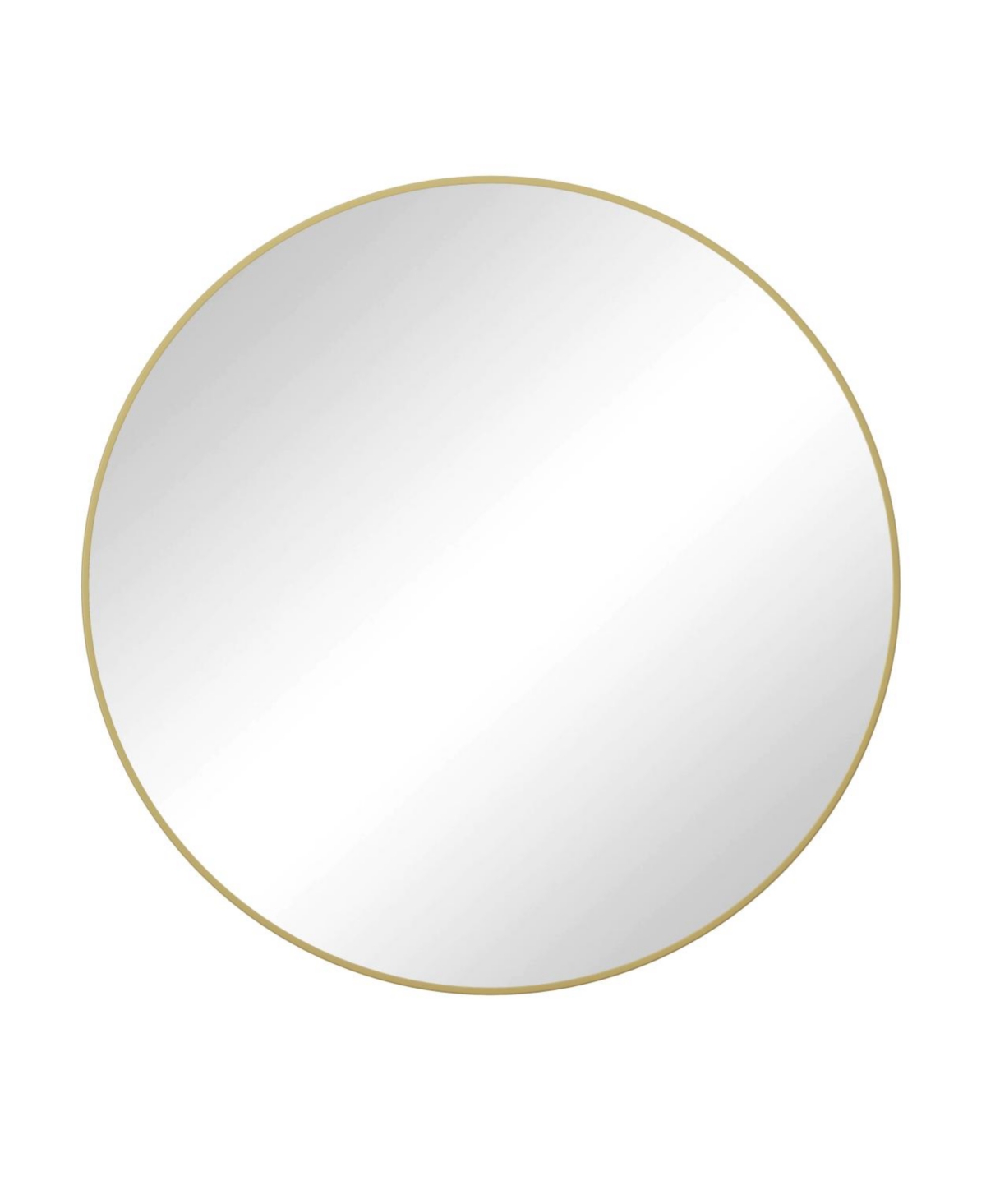 28" Wall Mounted Gold Circular Mirror, For Bathroom, Living Room, Bedroom Wall Decor - Gold