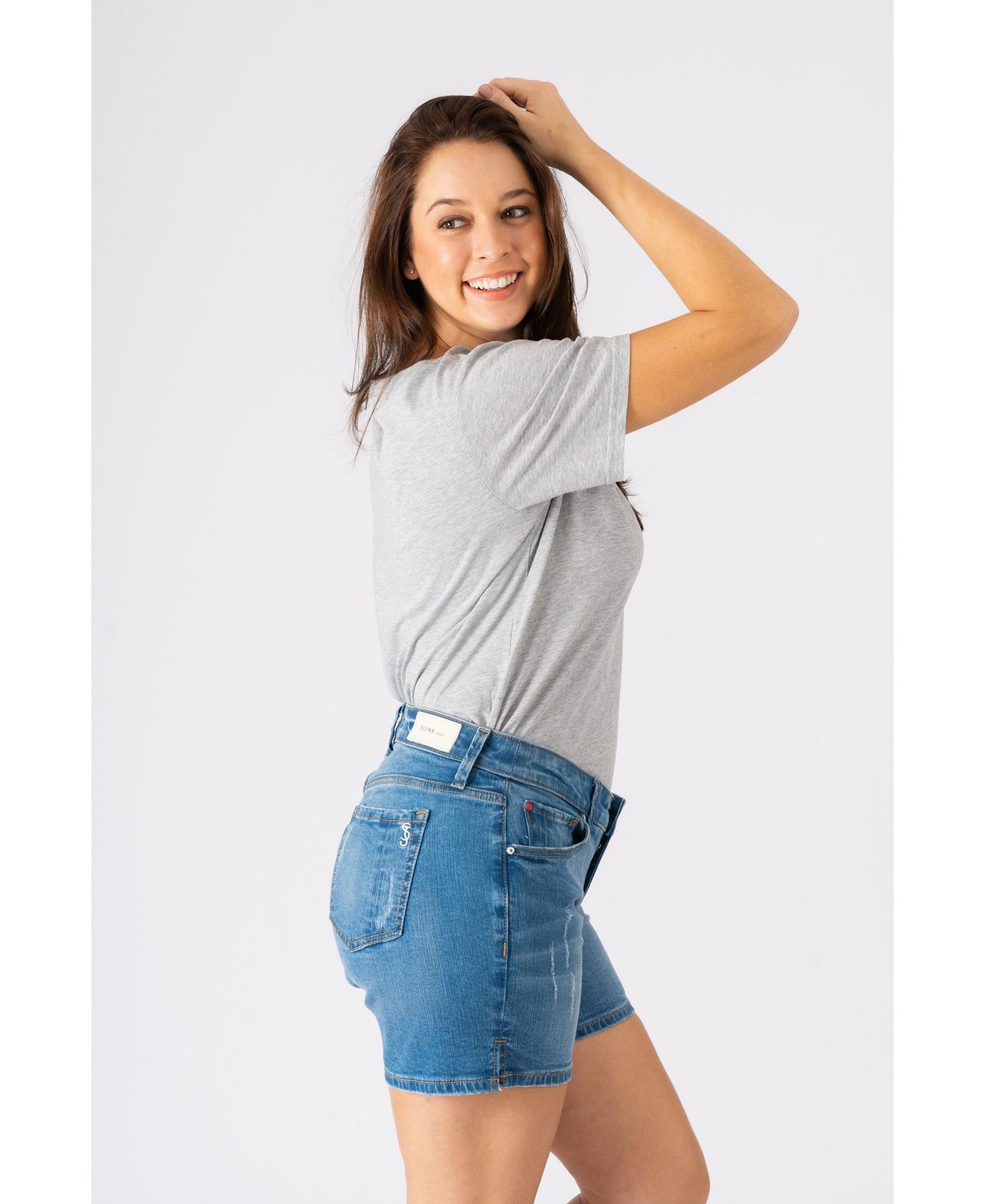 Женские шорты SLINK Jeans Plus Size Side Vent, цвет: Gia — фото 2