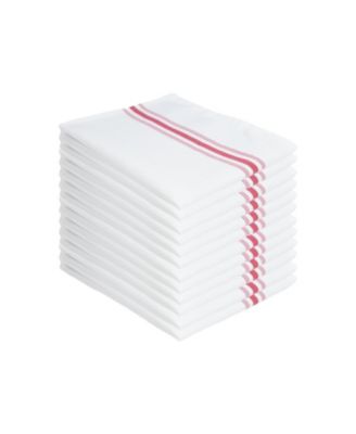 Arkwright Mariposa Bistro Dinner Napkins (12 Pack), 18x22, Soft Spun Polyester, Striped Color Options