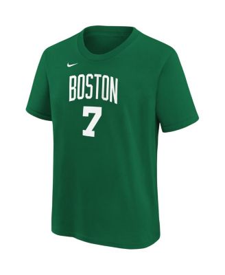 Big Boys and Girls Jaylen Brown Kelly Green Boston Celtics Icon Name Number T-Shirt