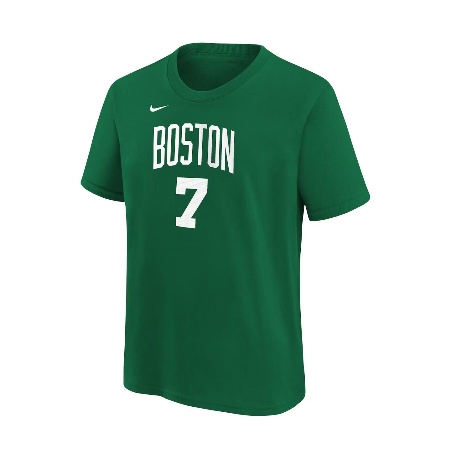 Детская футболка Nike Jaylen Brown Kelly Green Boston Celtics Icon Name & Number — фото 3