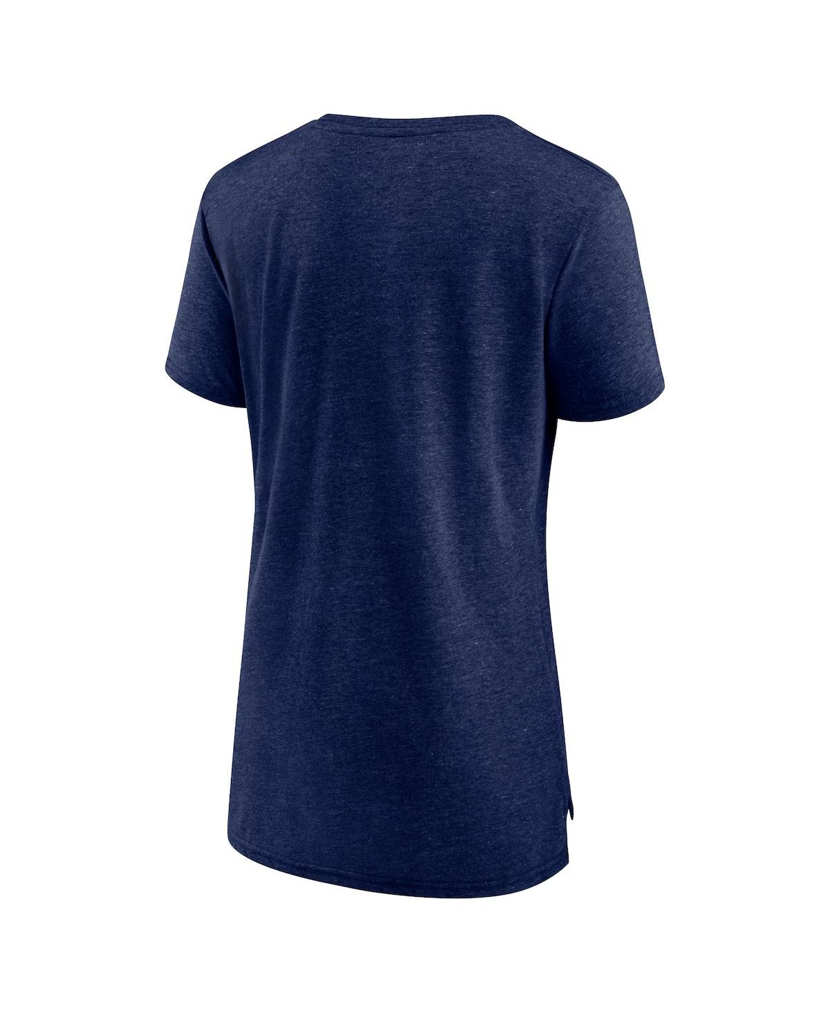 Fanatics Branded Heathered Purple Los Angeles Lakers True Classics Tri-blend T-shirt In Heather Navy