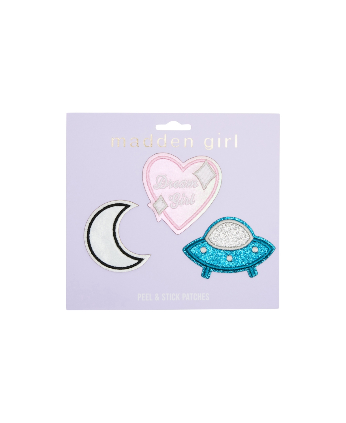 Madden Girl Peel & Stick Multi Icon Patch In Moon,heart,ufo