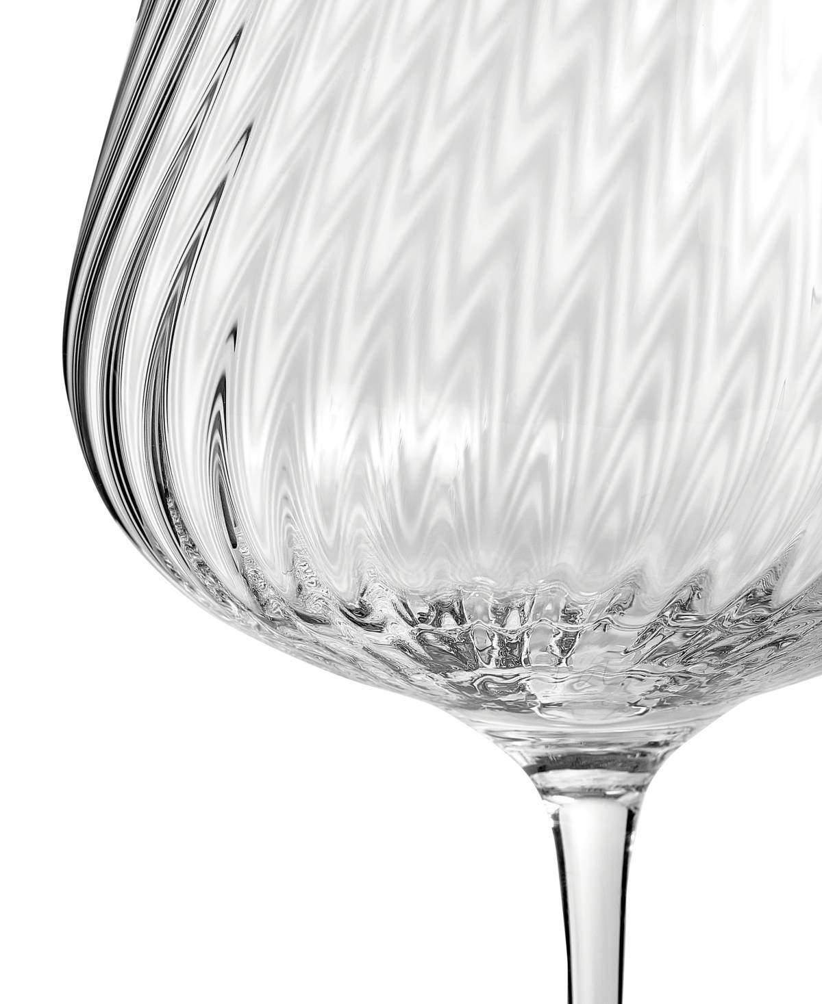 Vera Wang Wedgwood Swirl White Wine Glass, Set Of 2 In Clear
