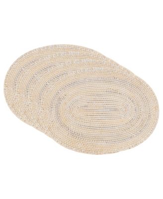 Woven Rattan Placemats Set of 4,14"x19"