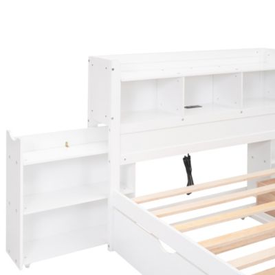 Espresso Platform Bed with Trundle and Drawers
