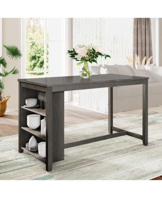 Streamdale Rustic Farmhouse 5-Piece Bar Table Set