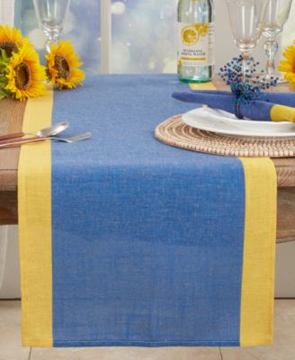 Multicolored Band Table Runner, 16"x72"
