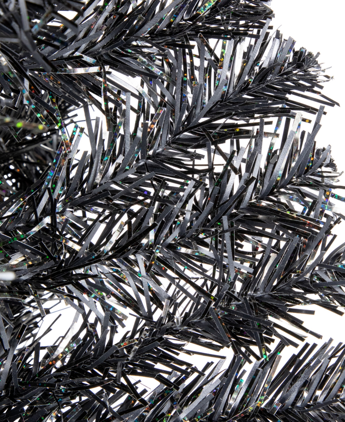 Northlight 6' Charcoal Brown Iridescent Slim Artificial Tinsel Halloween Tree Unlit In Brown