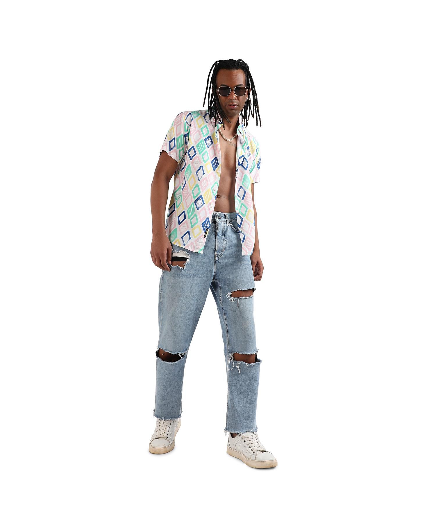 Men's EcoLiva Rhombus Strokes Shirt