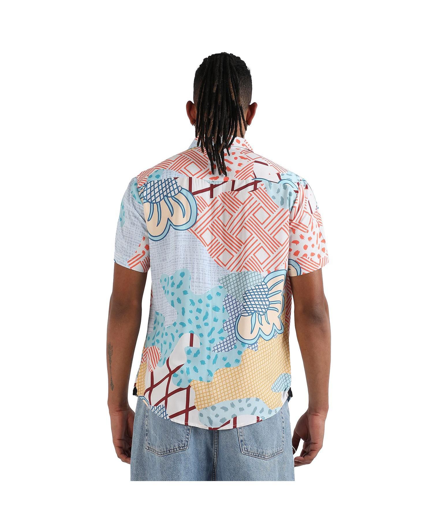 Men's Abstract Patch Shirt