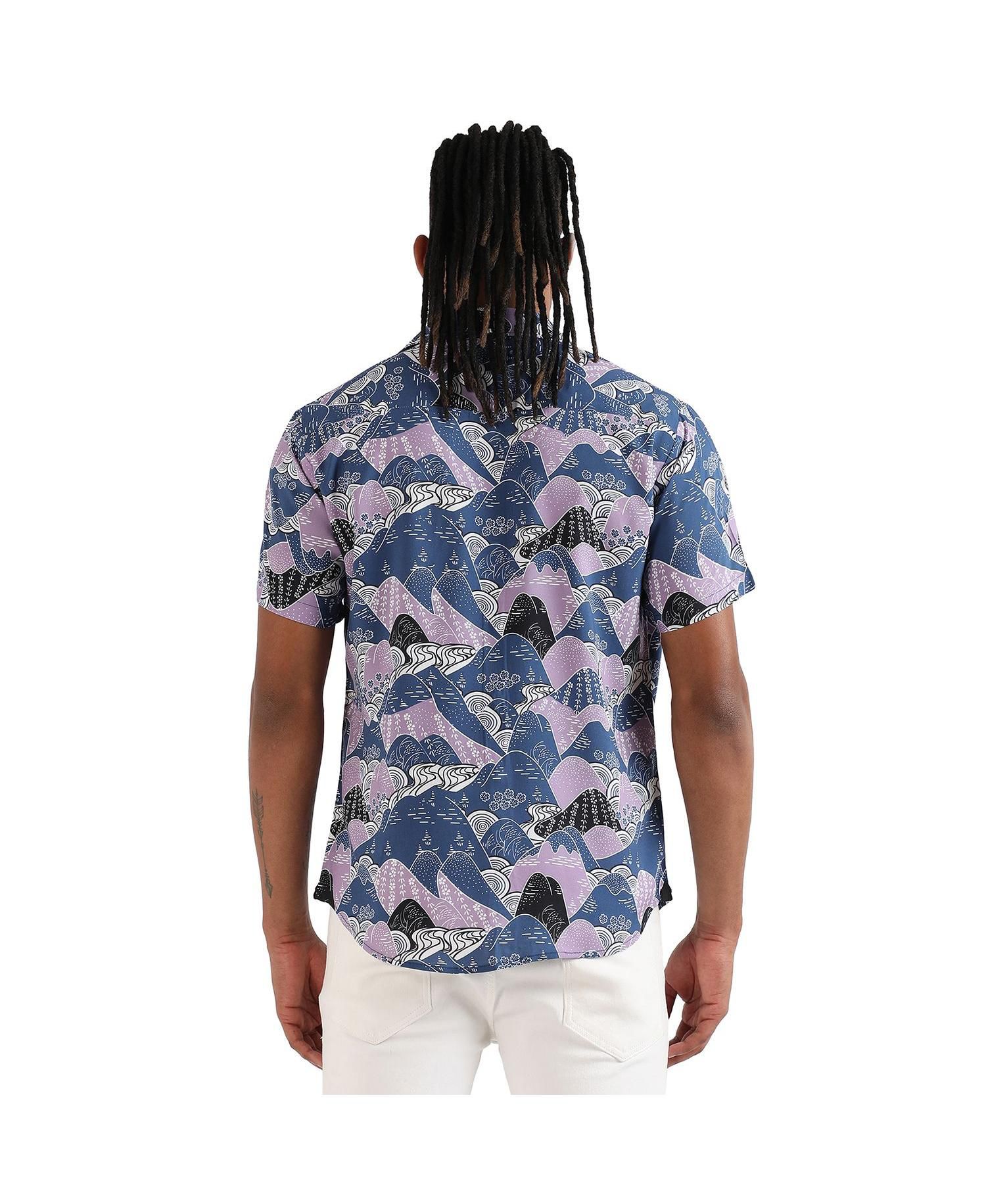 Men's Contrast Landscape Shirt