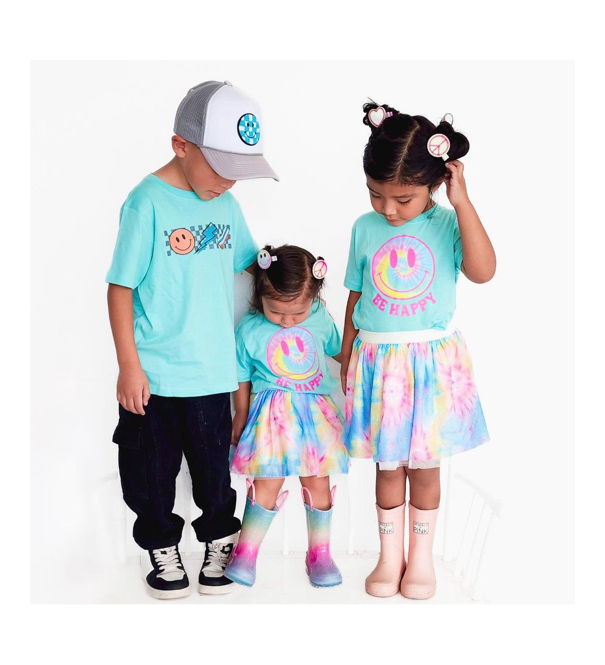 Sweet Wink Toddler Girls Be Happy Short Sleeve T-Shirt