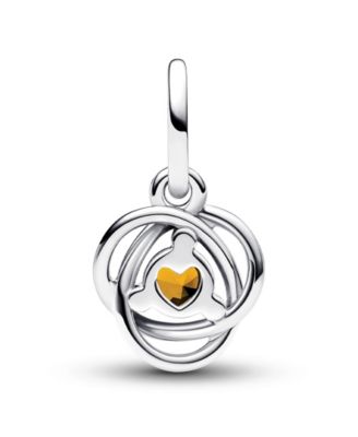 Sterling Silver Birthday Circle Stone Dangle Charm