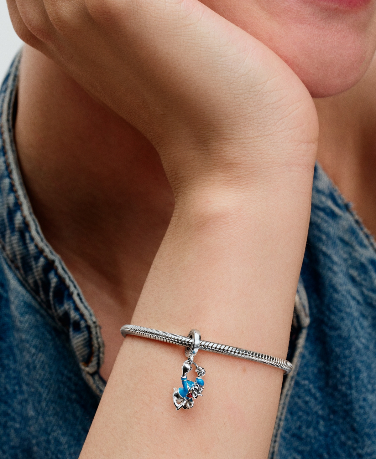 Pandora Sterling Silver Donald Duck Dangle Charm In Silver