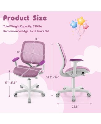 Kids Desk Chair Swivel Mesh Children Computer Chair with Adjustable Height