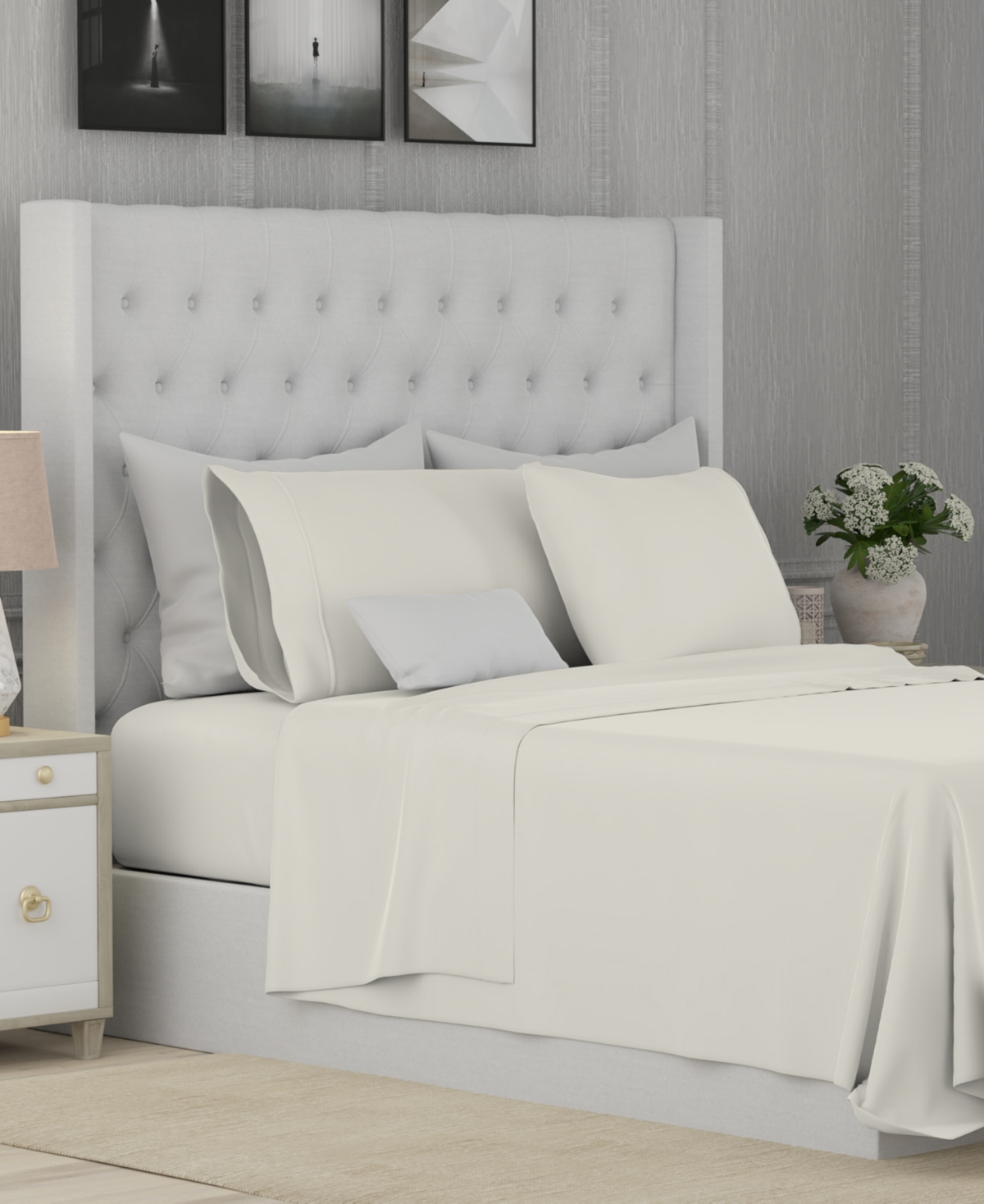 Color Sense 800 Thread Count Cotton Blend 4 Pc Sateen Sheet Set