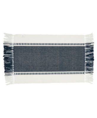 Tassel Trimmed Stripe Placemat Set of 4, 14"x20"