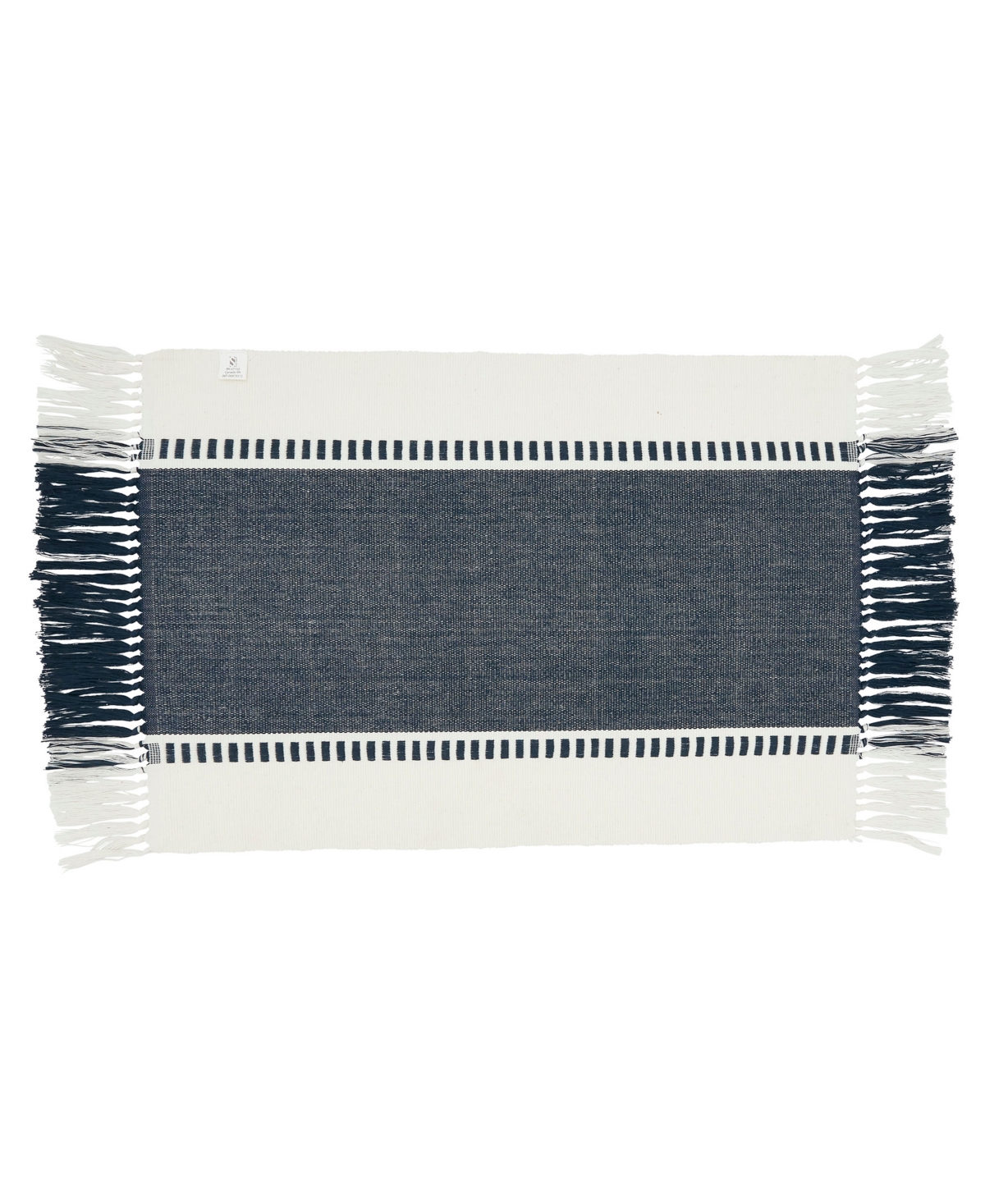 Saro Lifestyle Tassel Trimmed Stripe Placemat Set Of 4, 14"x20" In Red