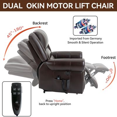  350 lbs Power Lift Recliner with Heat Massage