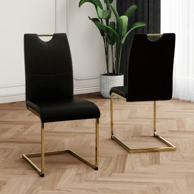 Faux Leather Padded Dining Chairs Set