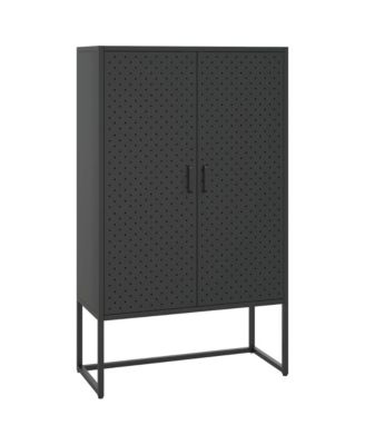 Highboard Black 31.5"x13.8"x53.1" Steel