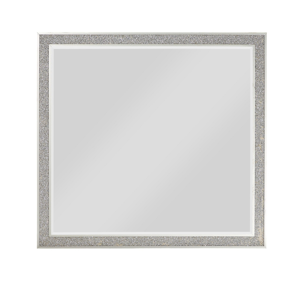 Sliverfluff Mirror, Mirrored & Champagne Finish - Beige/khaki