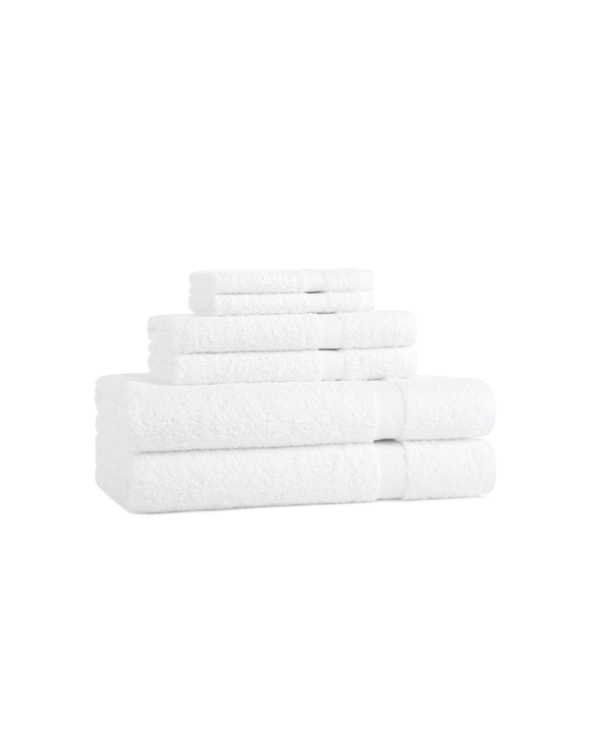 Arkwright Home Admiral Towels (12 Pack), 16x27 in., Cotton Poly Blend,- White
