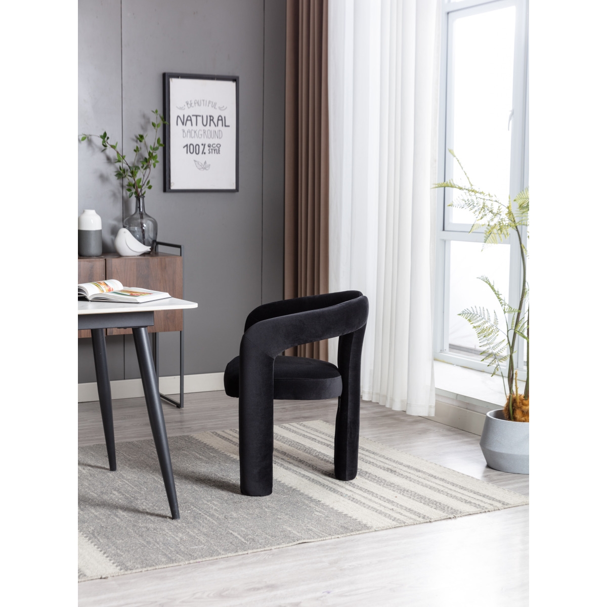 Simplie Fun Modern Fabric Upholstered Dining Chairs (Set of 2)