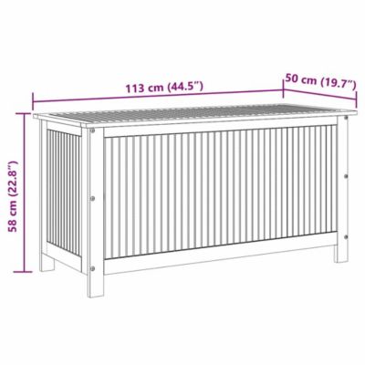 Patio Storage Box 44.5&amp;quot;x19.7&amp;quot;x22.8&amp;quot; Solid Acacia Wood