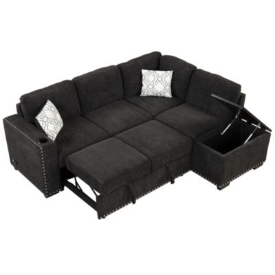 Streamdale 83.8" Reversible Pull-Out Sofa Bed Sectional