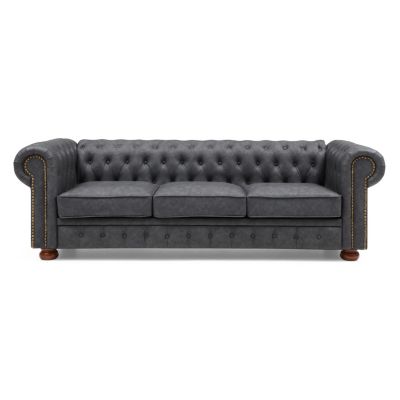 Classic Chesterfield Sofa Faux Leather