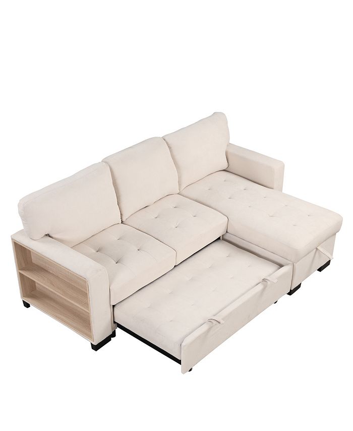 Simplie Fun Multifunctional Chaise Lounge with Storage and USB Charge