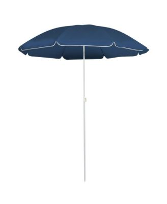 Outdoor Parasol with Steel Pole Blue 70.9"
